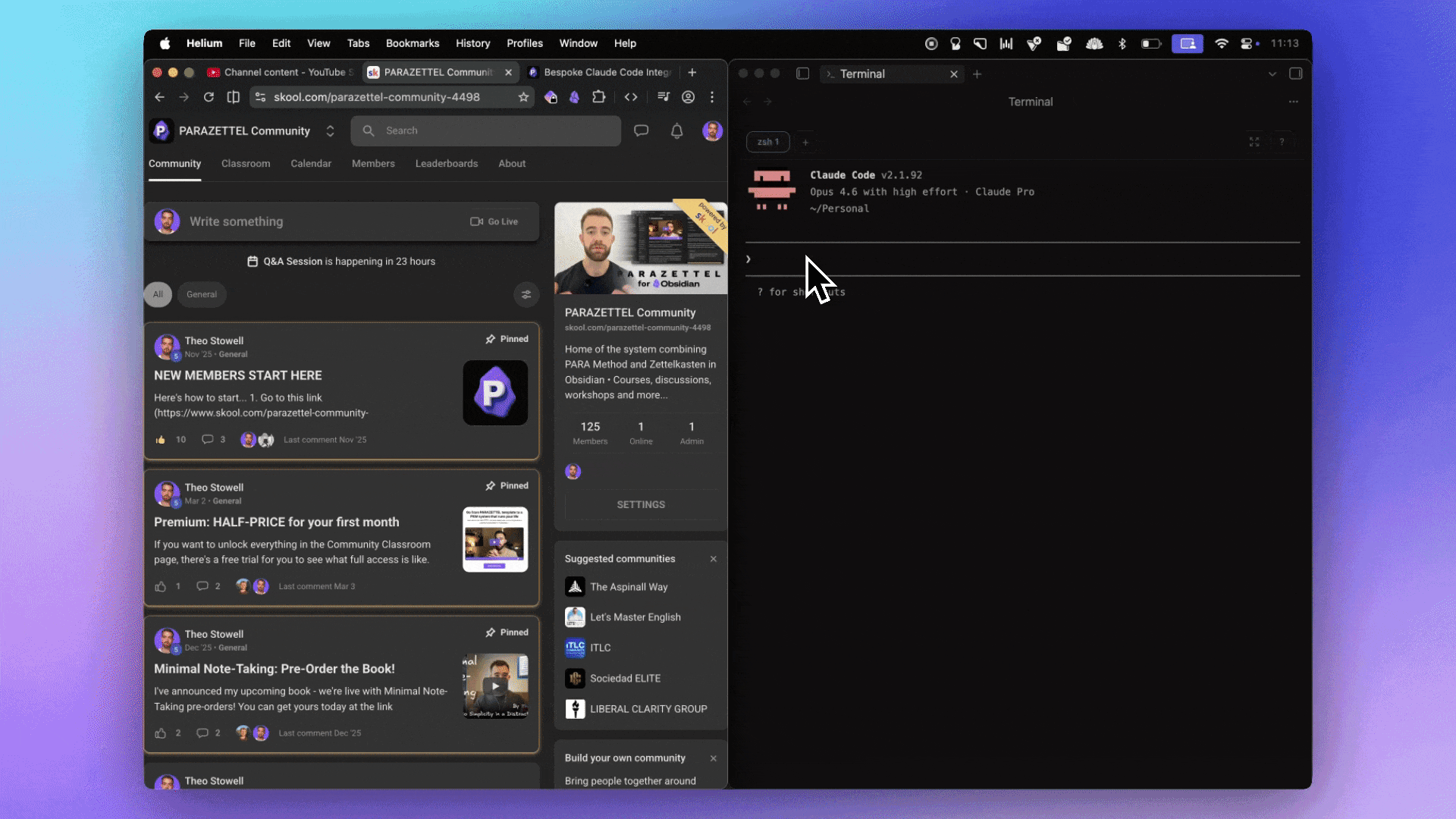 Demo of the /crm skill in action