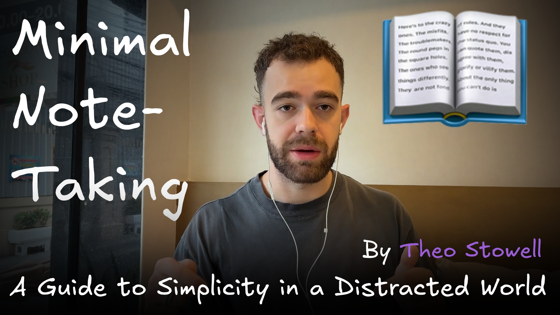 Minimal Note-Taking Book Cover