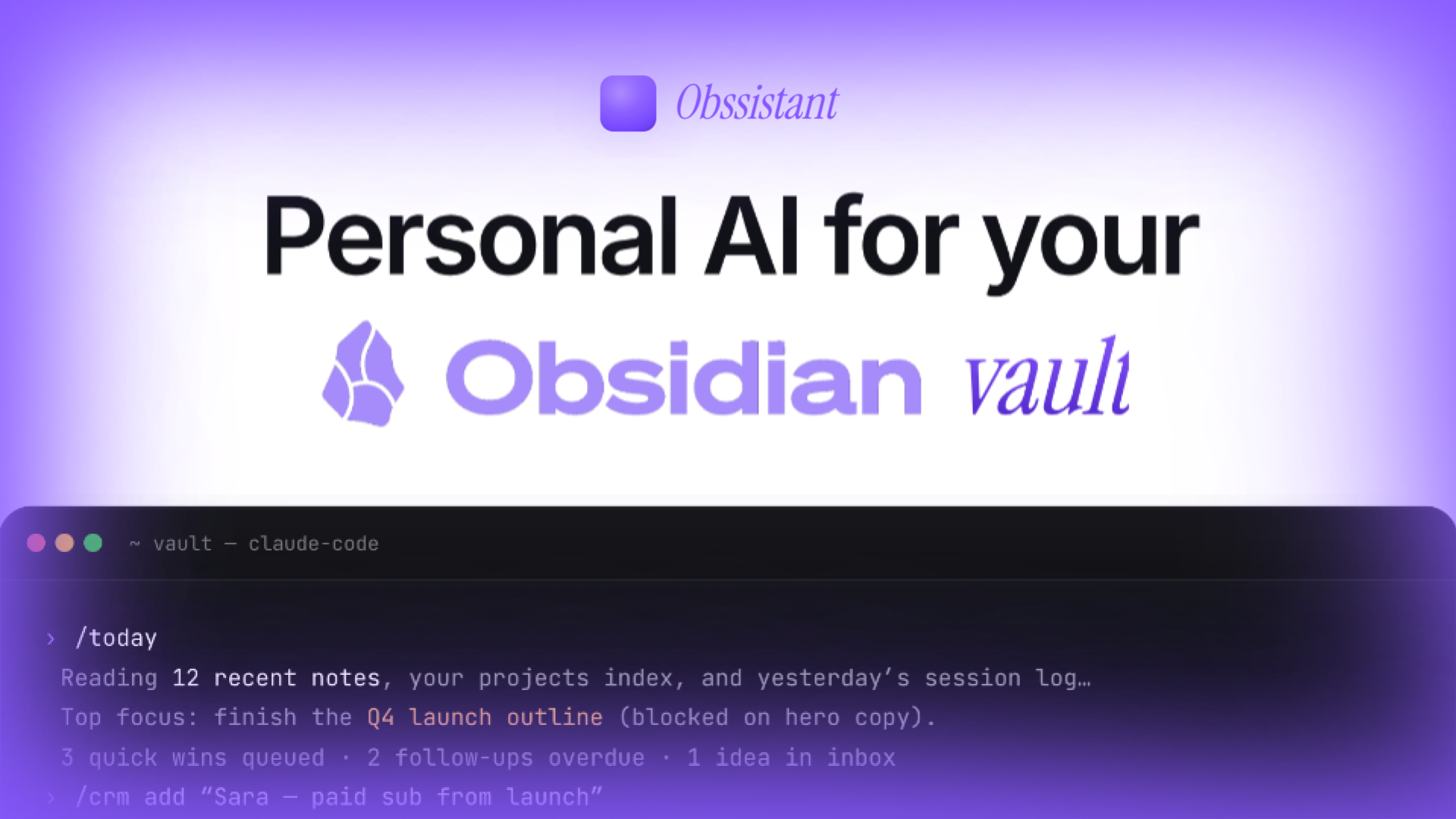 Obssistant — Personal AI for your Obsidian vault