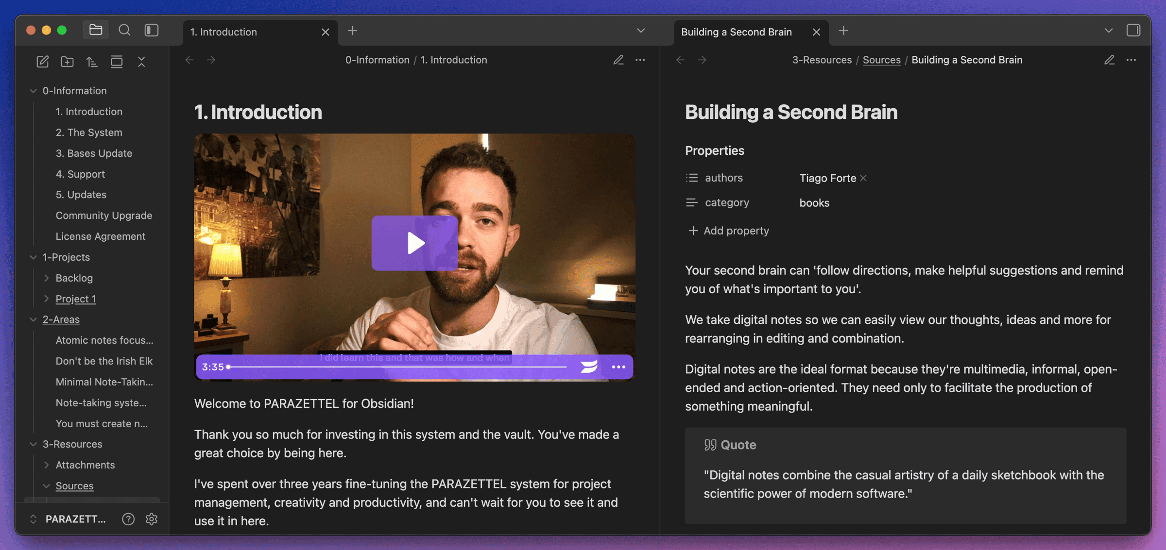 PARAZETTEL vault screenshot